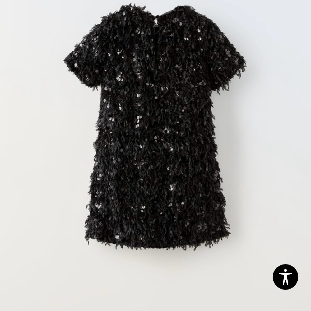 ZARA KIDS adorable party dress…size 10/11… NWOT. black sparkly short sleeve